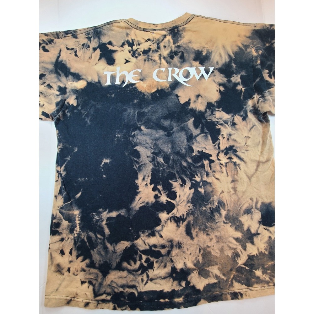 2006 The Crow Mens XL T‎ Shirt Bleach Tie Dye Brandon Lee Movie Goth Y2K Graphic